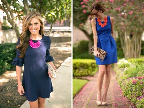 what color jewelry goes with blue dress